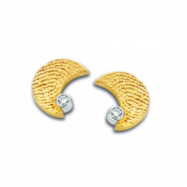 Moon zirconia or jaune/jaune