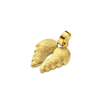 pendant, anhänger, hanger, fingerprint, fingerabdrück, vingerafdruk, angel, 2, gold, goud, yellow,