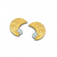 Moon zirconia or jaune/jaune